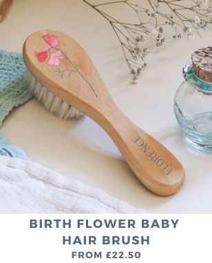 BIRTH FLOWER BABY HAIR BRUSH