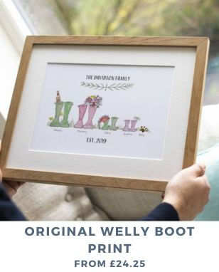 Welly Boot Family Thank You Cards
