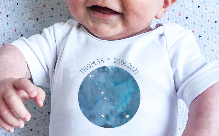 New baby constellation baby grow
