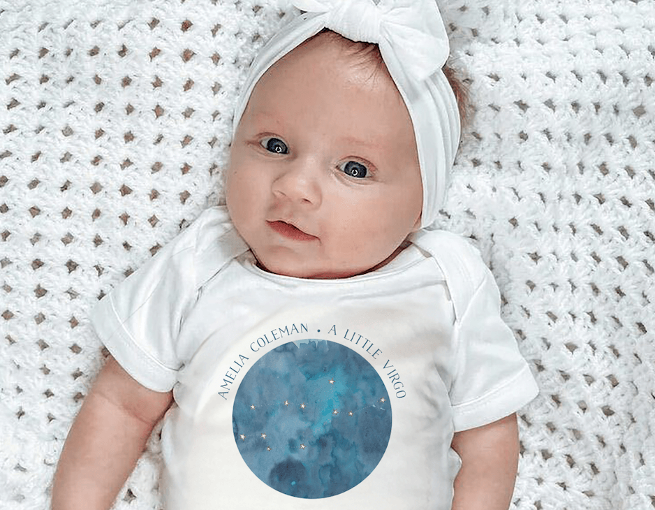 New Baby Constellation Baby Grow