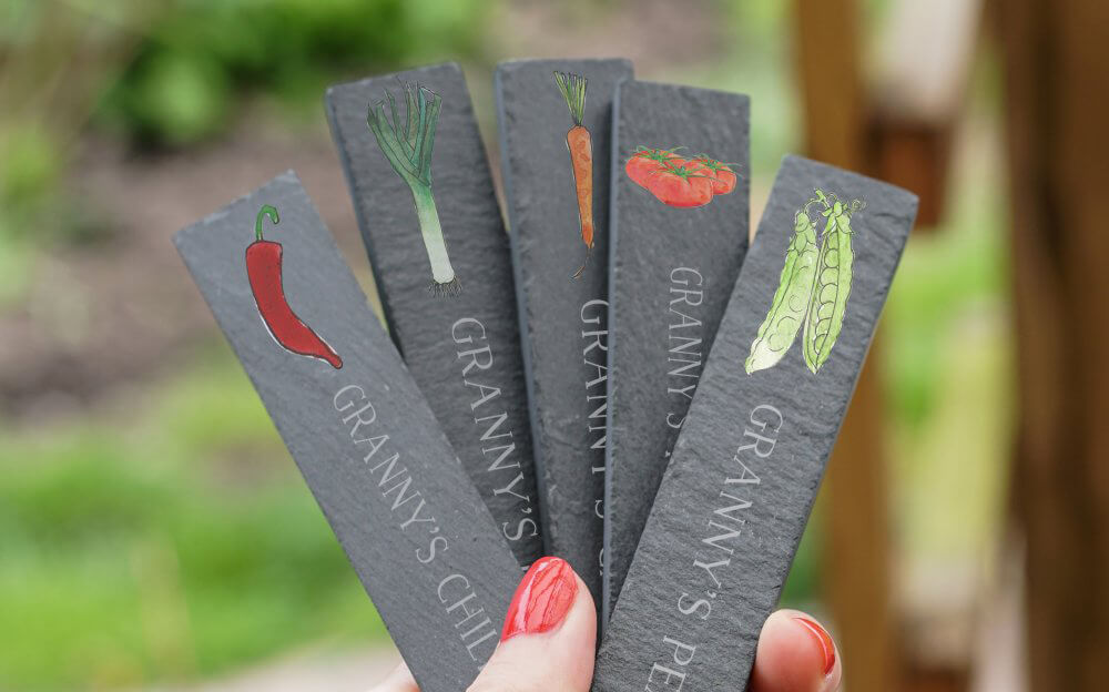 Herb and Vegetable Slate Plant Markers
