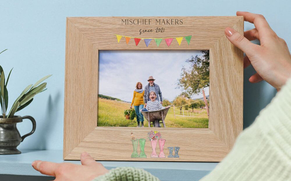 Welly boot photo frame 

