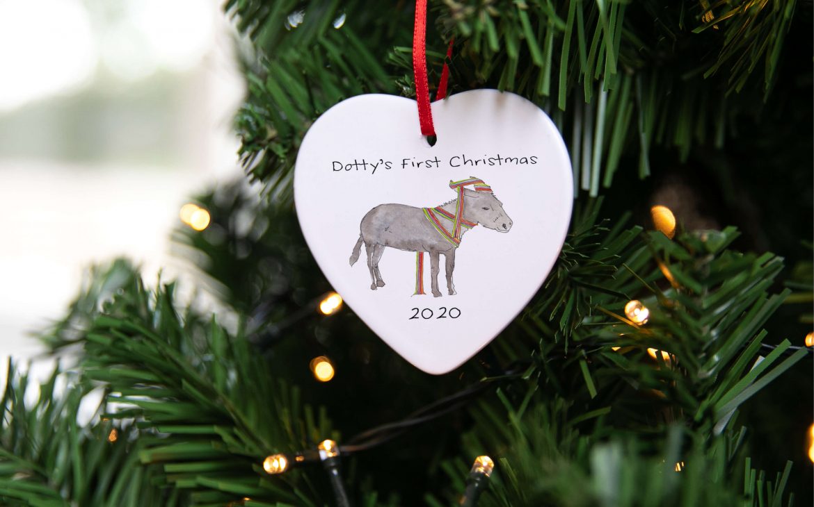 Baby's First Christmas Animal Hanging Ceramic Decoration
