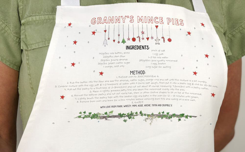 Christmas Recipe Apron﻿