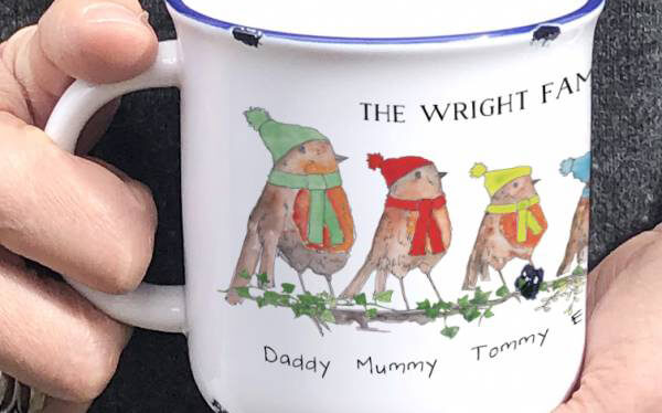 Robin family mug 