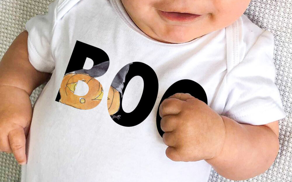 Boo! Halloween Baby Grow