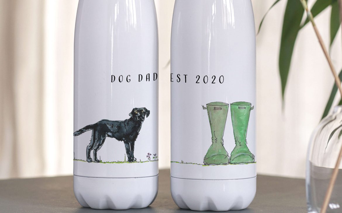 Dog Dad Water Bottle