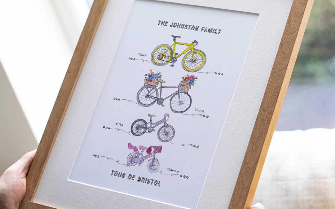 Bike family print