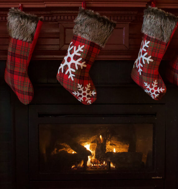 Stocking by the fire place
