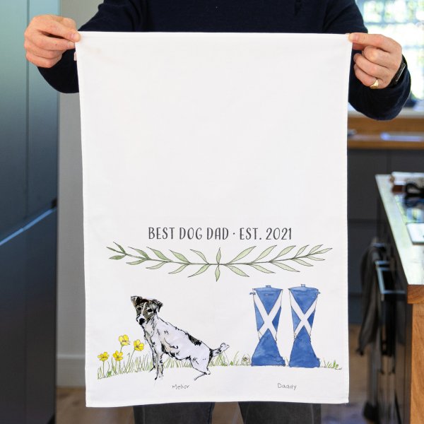 Best Dog Dad Tea Towel