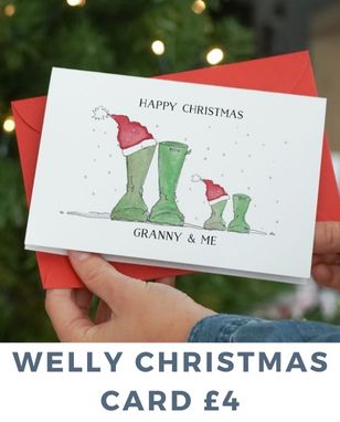 WELLY BOOT CHRISTMAS CARDS