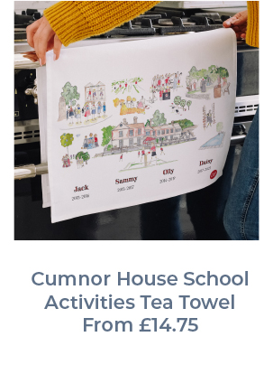 School Motto Wellies Tea Towel