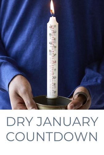 Dry January Countdown Candles