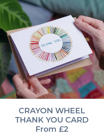 Crayon Wheel thank you card