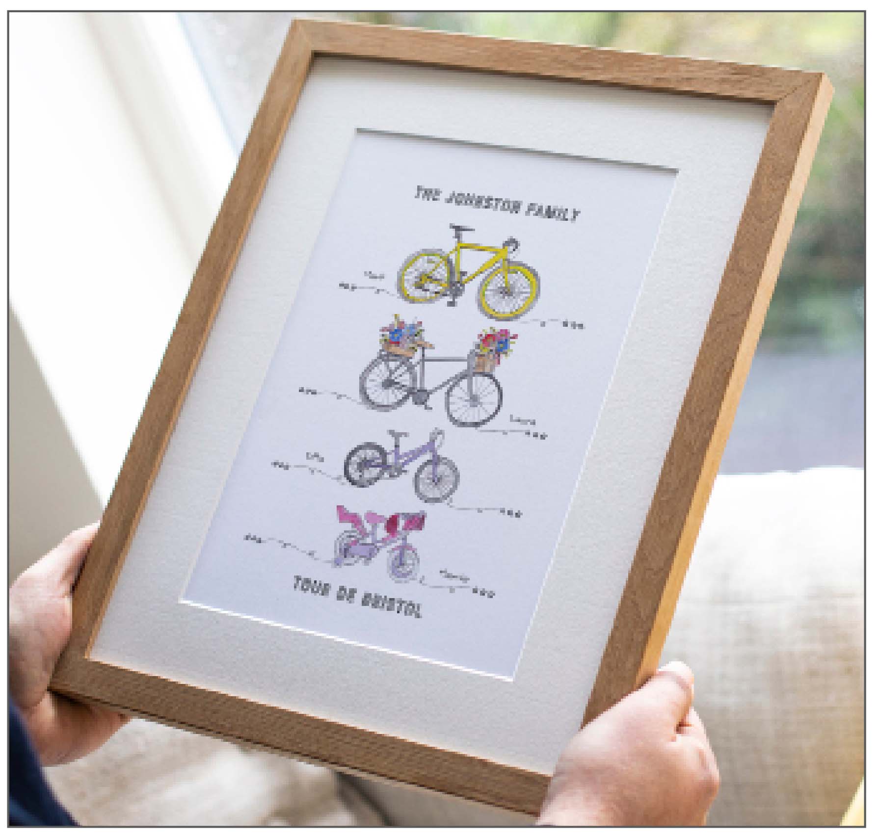 Father's Day Family Bike Print