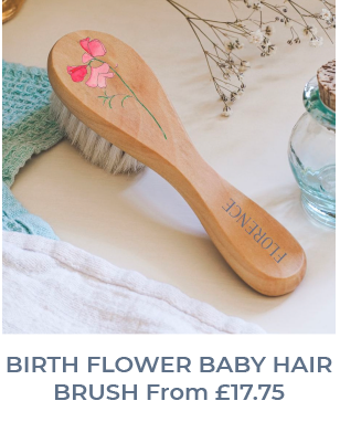 Birth Flower Hairbrush