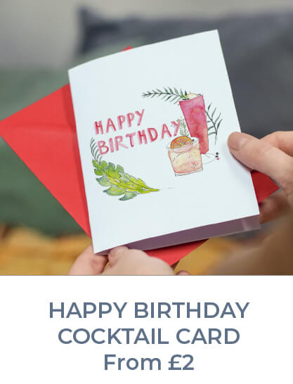 Happy birthday cocktail card
