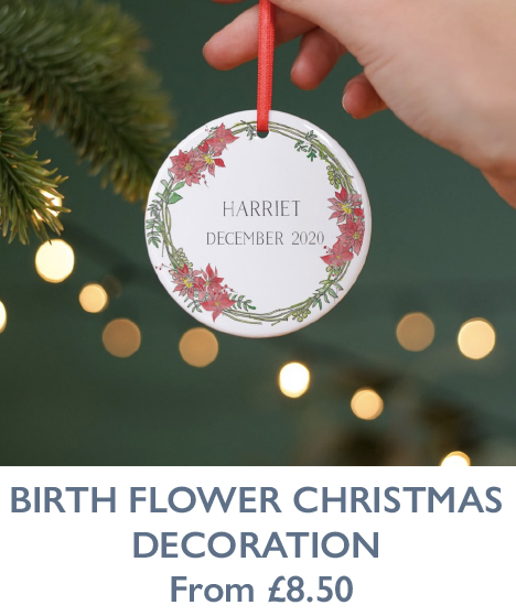 Birth Flower Christmas Decoration