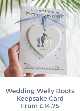 Wedding Welly Boots Keepsake Card