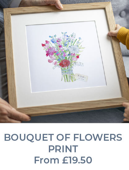Personalised birth flower print