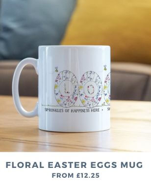 Floral easter eggs mug