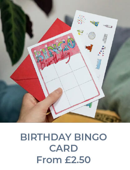 Birthday bingo card