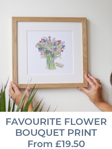 Favourite flower bouquet print 