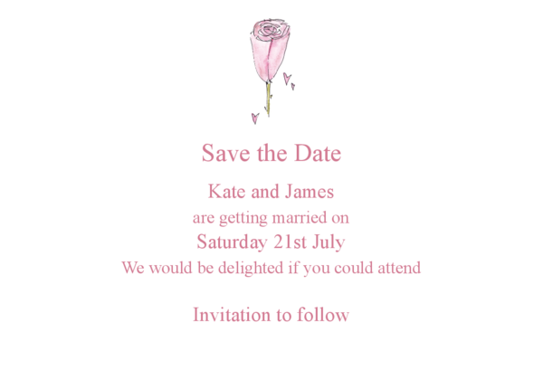 Roses Wedding Save the Date Cards