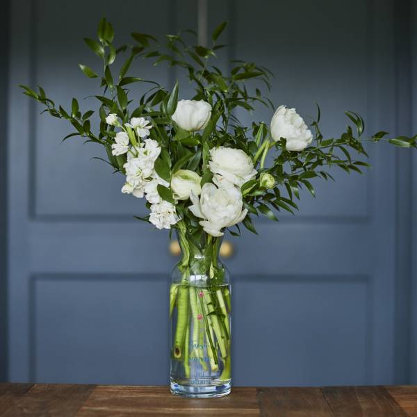 Birth Flower Initial Wedding Party Glass Vase