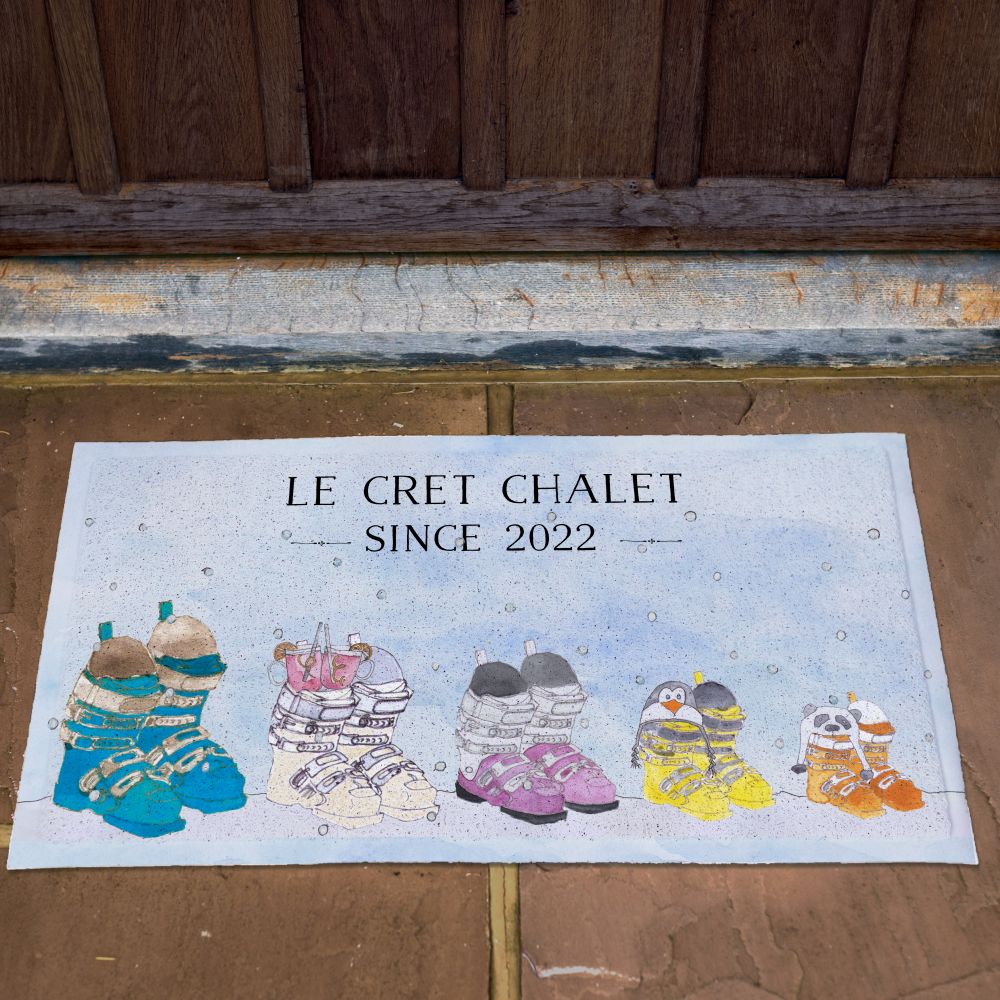 Personalised Ski Boot Doormat This Is Nessie