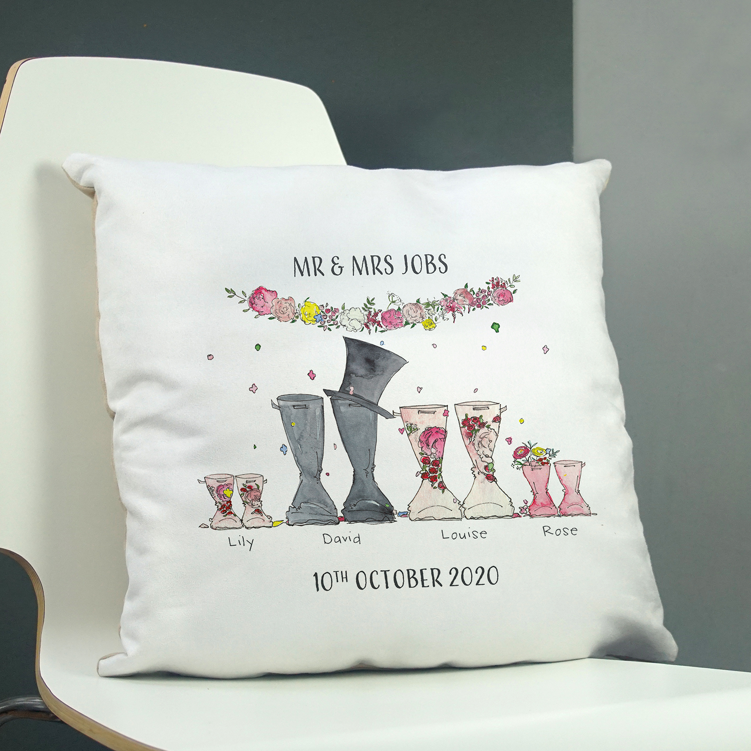 Boots personalised outlet cushion